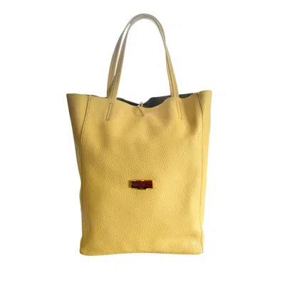 Baldinini Trend Yellow Leather Women Shoulder Women's Bag In Bicolor