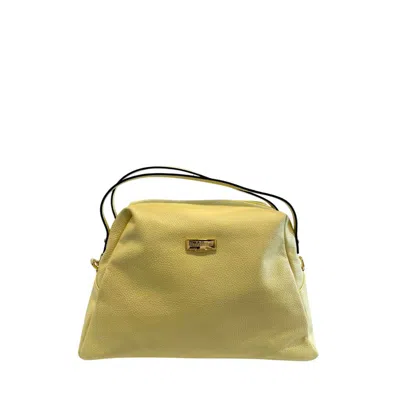 Baldinini Trend Yellow Leather Women Shoulder Women's Bag In Bicolor
