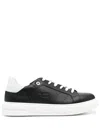 Baldinini Two-tone Low-top Sneakers In Black