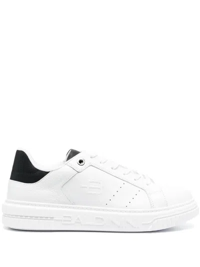 Baldinini Two-tone Low-top Sneakers In White