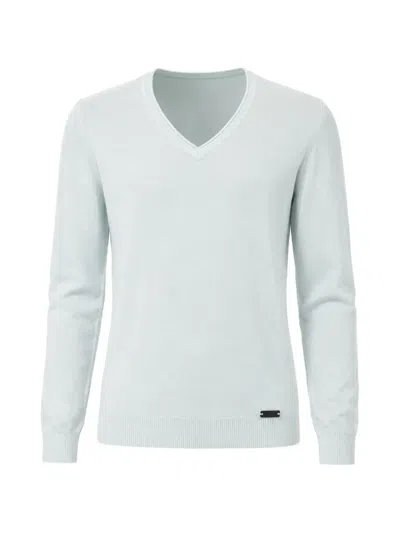 Baldinini V-neck Cashmere Sweater In Blue