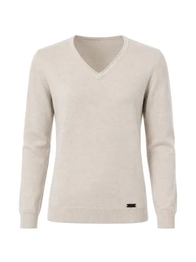 Baldinini V-neck Sweater In Neutrals