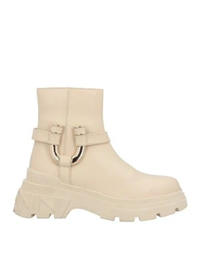 Baldinini Woman Ankle Boots Beige Size 10 Soft Leather