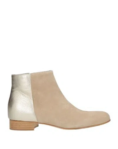 Baldinini Woman Ankle Boots Beige Size 6 Leather In Neutral