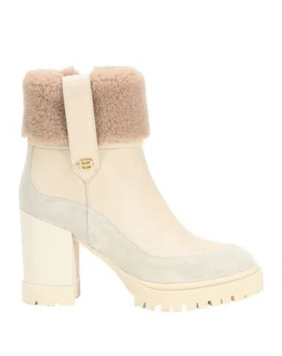 Baldinini Woman Ankle Boots Beige Size 7.5 Shearling