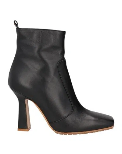 Baldinini Woman Ankle Boots Black Size 11 Leather