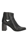 Baldinini Woman Ankle Boots Black Size 6 Calfskin In Black