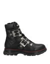 Baldinini Woman Ankle Boots Black Size 6 Soft Leather In Black