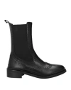 Baldinini Woman Ankle Boots Black Size 7 Calfskin In Black