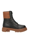 Baldinini Woman Ankle Boots Black Size 8 Calfskin In Black