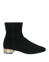 Baldinini Woman Ankle Boots Black Size 6 Leather In Black