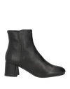 Baldinini Woman Ankle Boots Black Size 11 Soft Leather In Black
