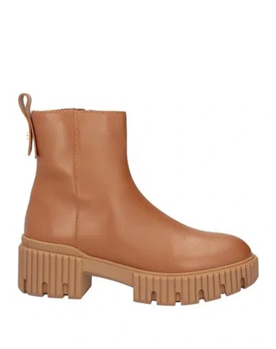 Baldinini Woman Ankle Boots Camel Size 8 Calfskin In Beige