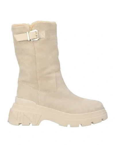 Baldinini Woman Ankle Boots Cream Size 7 Leather In White