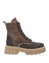 Baldinini Woman Ankle Boots Dark Brown Size 8 Calfskin In Brown