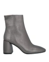 Baldinini Woman Ankle Boots Black Size 11 Soft Leather In Grey
