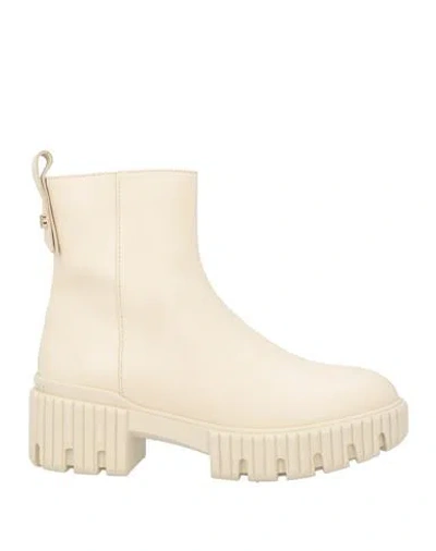 Baldinini Woman Ankle Boots Ivory Size 8 Calfskin In White