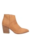Baldinini Woman Ankle Boots Sand Size 8 Soft Leather In Beige