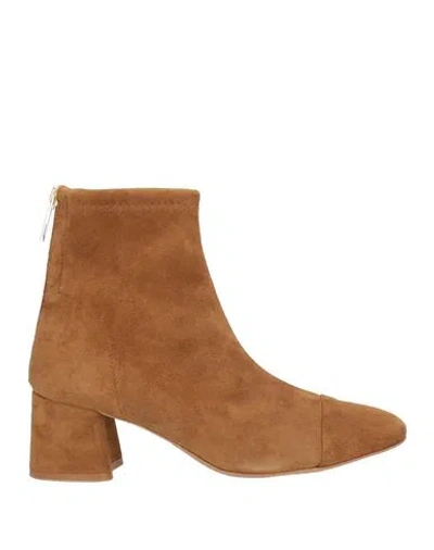 Baldinini Woman Ankle Boots Tan Size 6 Leather In Brown