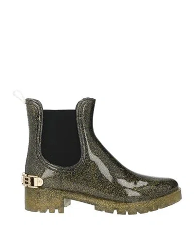 Baldinini Woman Ankle Boots Yellow Size 7 Pvc - Polyvinyl Chloride, Elastic Fibres In Green
