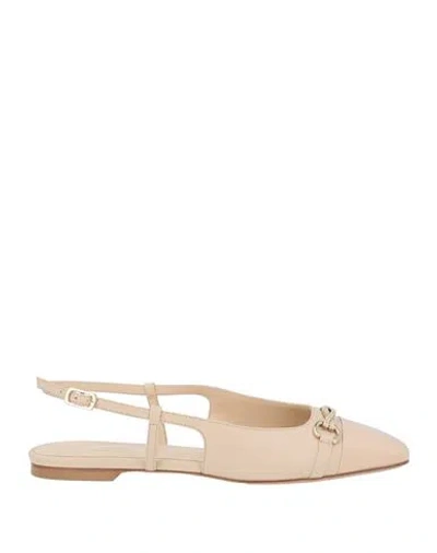 Baldinini Woman Ballet Flats Beige Size 8 Leather In Multi