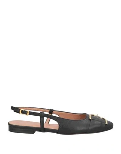 Baldinini Woman Ballet Flats Black Size 6 Leather