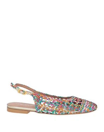 Baldinini Woman Ballet Flats Silver Size 5 Leather In Black