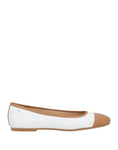 Baldinini Woman Ballet Flats White Size 8.5 Leather