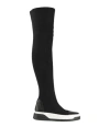 Baldinini Woman Boot Black Size 8 Leather, Textile Fibers In Black