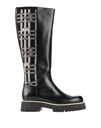 Baldinini Woman Boot Black Size 7 Calfskin, Textile Fibers