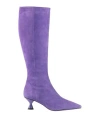 Baldinini Woman Boot Purple Size 8 Leather In Purple