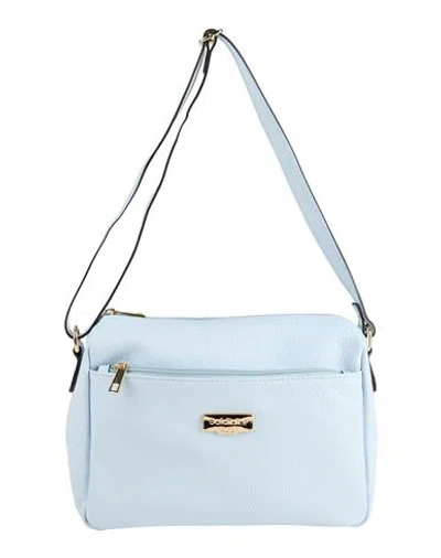 Baldinini Woman Cross-body Bag Sky Blue Size - Leather
