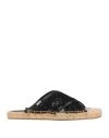 Baldinini Woman Espadrilles Black Size 8 Textile Fibers