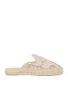 Baldinini Woman Espadrilles Blush Size 7 Leather, Textile Fibers In Pink