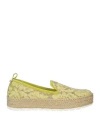 Baldinini Woman Espadrilles Light Green Size 10 Textile Fibers, Leather