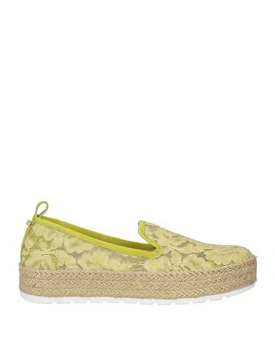 Baldinini Woman Espadrilles Light Green Size 10 Textile Fibers, Leather In Green