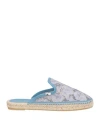 Baldinini Woman Espadrilles Lilac Size 8 Textile Fibers, Leather In Purple