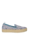 Baldinini Woman Espadrilles Pastel Blue Size 7 Textile Fibers, Leather