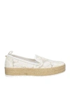 Baldinini Woman Espadrilles White Size 7 Textile Fibers, Leather In White