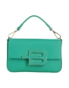 Baldinini Woman Handbag Emerald Green Size - Calfskin, Pvc - Polyvinyl Chloride