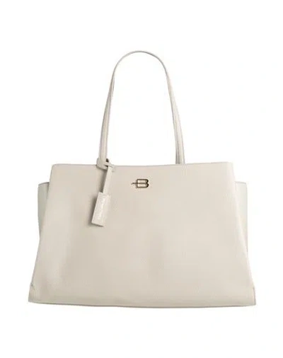 Baldinini Woman Handbag Grey Size - Calfskin, Pvc - Polyvinyl Chloride In Red