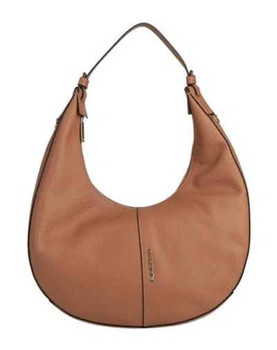 Baldinini Woman Handbag Tan Size - Calfskin, Pvc - Polyvinyl Chloride In Brown