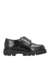 Baldinini Woman Lace-up Shoes Black Size 8 Leather In Black