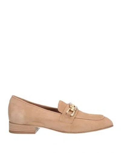 Baldinini Woman Loafers Beige Size 11 Soft Leather