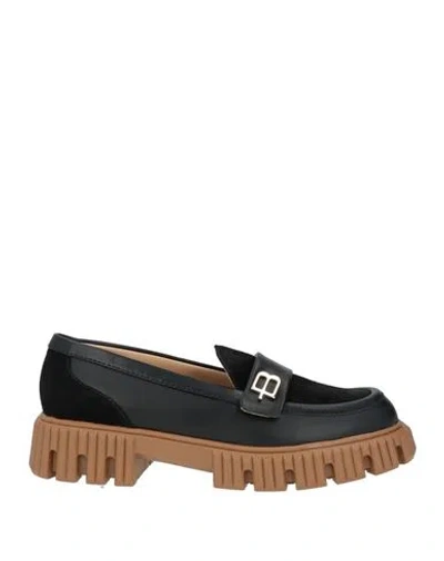 Baldinini Woman Loafers Black Size 11 Leather