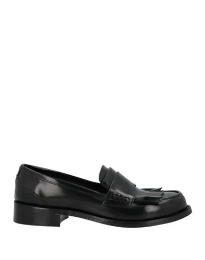 Baldinini Woman Loafers Black Size 11 Soft Leather