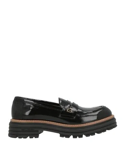 Baldinini Woman Loafers Black Size 6 Leather