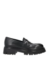 Baldinini Woman Loafers Black Size 11 Soft Leather In Black
