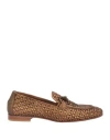 Baldinini Woman Loafers Bronze Size 7 Soft Leather In Yellow