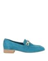 Baldinini Woman Loafers Deep Teal Size 5 Soft Leather In Green